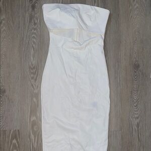 AKIRA Elegant White Strapless Dress